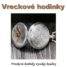 Vreckové hodinky - strieborno/zlaté FREEMASON 3D dizajn_product