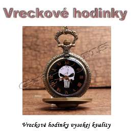 Vreckové hodinky - retro bronzový PUNISHER 3D dizajn_product