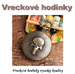 Vreckové hodinky - retro bronzový PUNISHER 3D dizajn_product