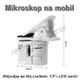 Vreckový mikroskop s úchytom na mobil so 60 x zväčšením _product