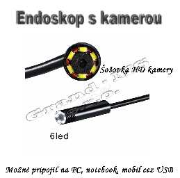 Endoskop s HD kamerou, 2 MPx, 640x480, 5.5mm, kábel 10m_product