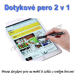 Dotykové pero s tenkým hrotom 2 v 1 - čierne_product