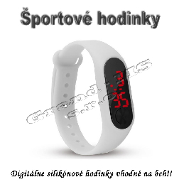 Športové digitálne hodinky QUEEN-US 0216, biele