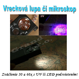 Vreckový mikroskop či lupa s30x a 60x zväčšením a LED  podsvietením_product