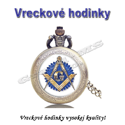 Vreckové hodinky - retro bronzové FREEMASON 3D dizajn