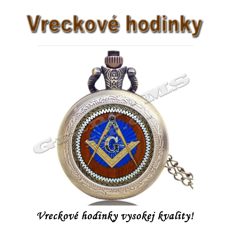 Vreckové hodinky - retro bronzové FREEMASON 3D dizajn_product_product