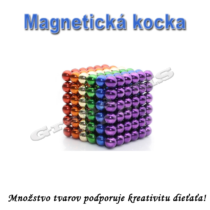 Magnetická NEOKOCKA, magnetické guličky farebné 216ks, 3mm_product_product_product_product