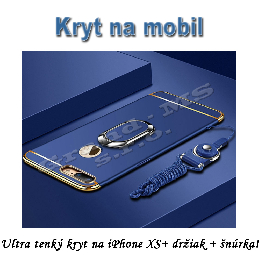 Ultra tenký kryt na mobil iPhone Xs + magnetický držiak + šnúrka B