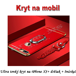 Ultra tenký kryt na mobil iPhone Xs + magnetický držiak + šnúrka A