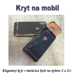 Luxusný kryt na mobil iPhone Xs a X  svetlohnedý_product_product