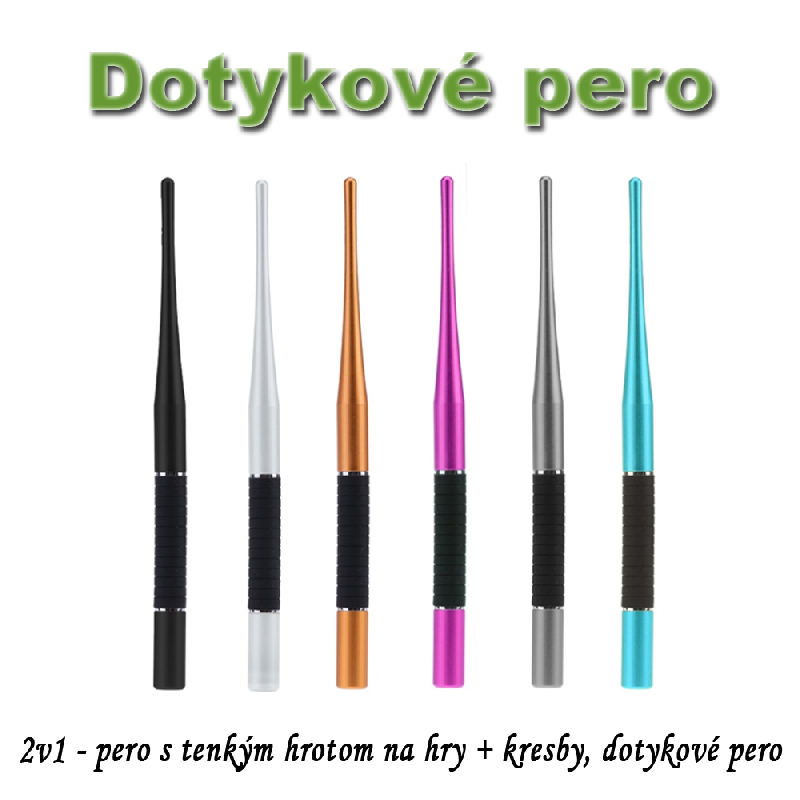 Dotykové pero s tenkým hrotom 2 v 1 WK1009  - čierne_product_product_product_product_product_product