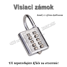 Visiaci zámok s 5-cifernou kombinácou