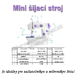 Mini šijací stroj NEEDLE pre deti a začiatočníkov_product