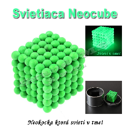 Magnetická NEOKOCKA - NEOCUBE magnetické guličky svietiace 216ks, 5mm