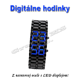 Digitálne hodinky z nerezovej ocele STRONG čierne_product