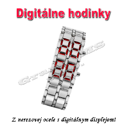 Digitálne hodinky z nerezovej ocele STRONG čierne_product_product_product