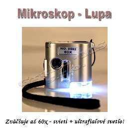 Vreckový mikroskop či lupa so 60 x zväčšením a LED  podsvietením_product