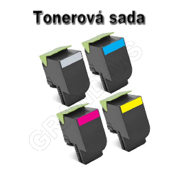 Sada tonerových kaziet kompatibilných s Lexmark 80C2SK0, 80C2SC0, 80C2SM0, 80C2SY0 bez čipu - CMYK_product