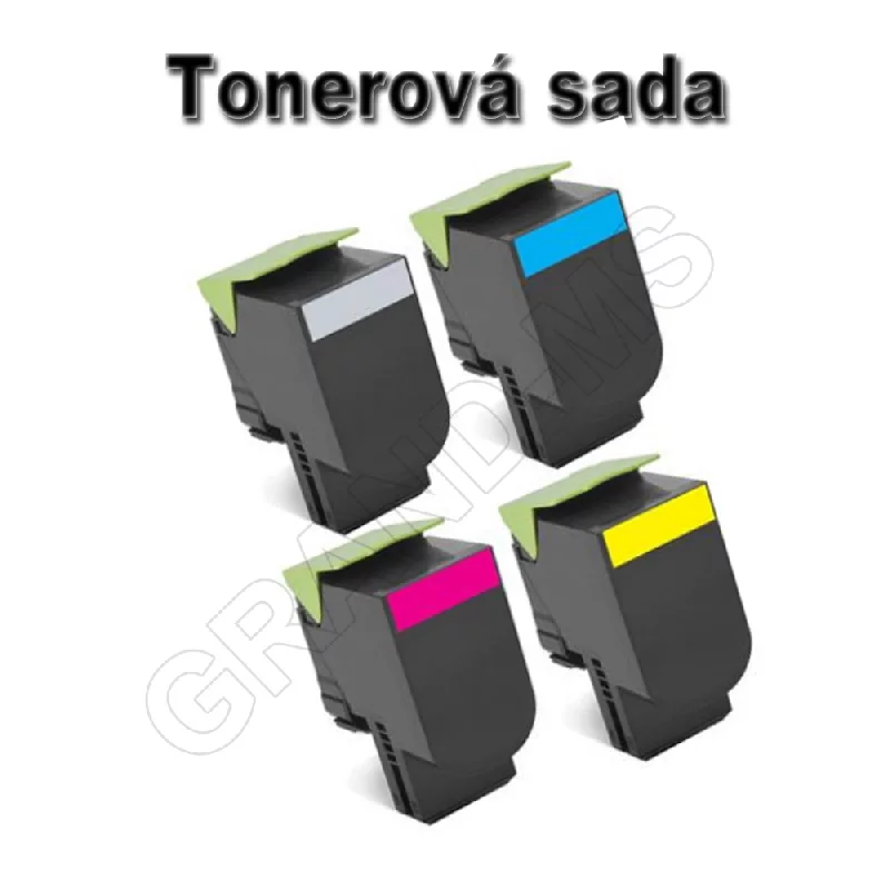 Sada tonerových kaziet kompatibilných s Lexmark 80C2SK0, 80C2SC0, 80C2SM0, 80C2SY0 bez čipu - CMYK_product