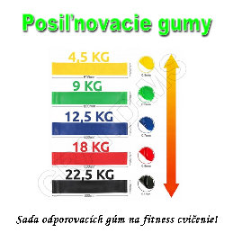 Sada posiľňovací gúm na cvičenie - 5ks _product_product