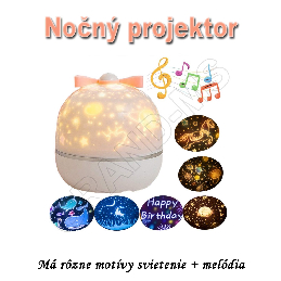 Nočný projektor  MULTISLEEP041 - so 6 motívmi  a hudbou