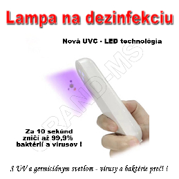 Prenosná sterilizačná-germicídna mini UVC lampa COD2 -  ZABIJÁK VÍRUSOV A BAKTÉRIÍ