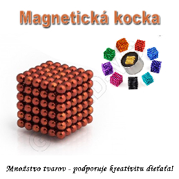 Magnetická NEOKOCKA - NEOCUBE magnetické guličky oranžové 216ks, 5mm