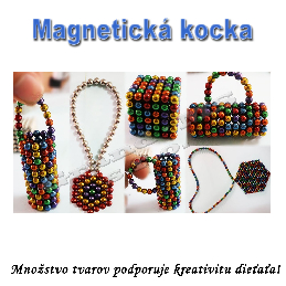 Magnetická NEOKOCKA, magnetické guličky farebné 216ks, 3mm_product