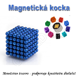 Magnetická NEOKOCKA - NEOCUBE magnetické guličky modré 216ks, 5mm