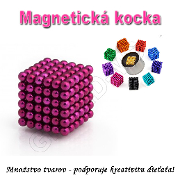 Magnetická NEOKOCKA - NEOCUBE magnetické guličky strieborné 216ks, 5mm_product