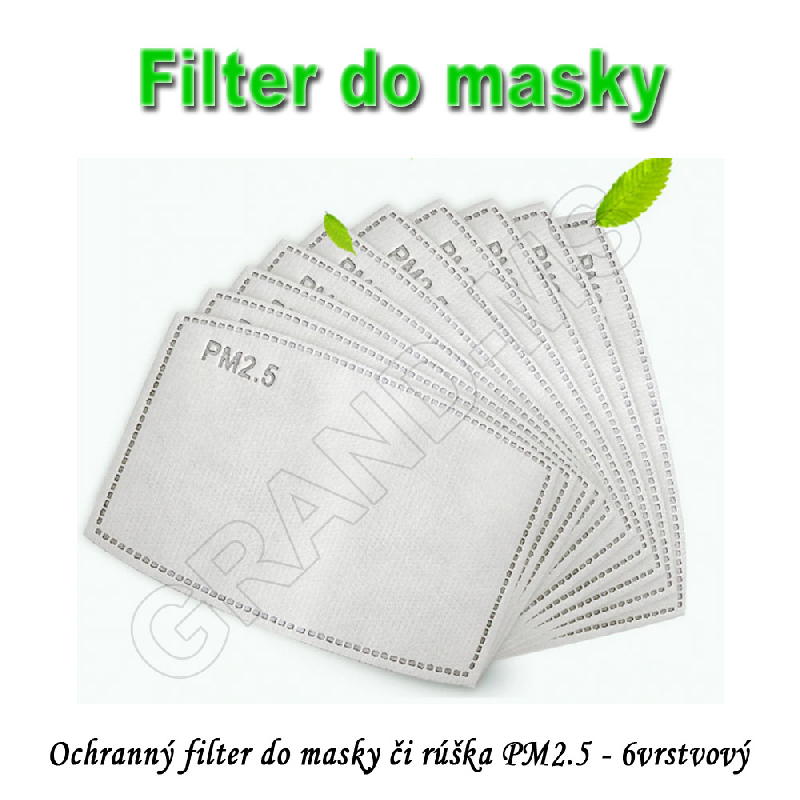 Ochranný filter do masky či rúška PM2.5 - 6vrstvový