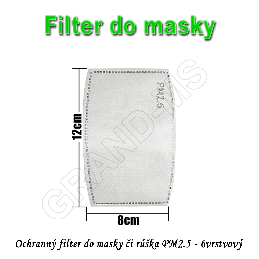 Ochranný filter do masky či rúška PM2.5 - 6vrstvový_product