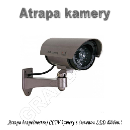 Atrapa bezpečnostnej CCTV  kamery s červenou LED diódou