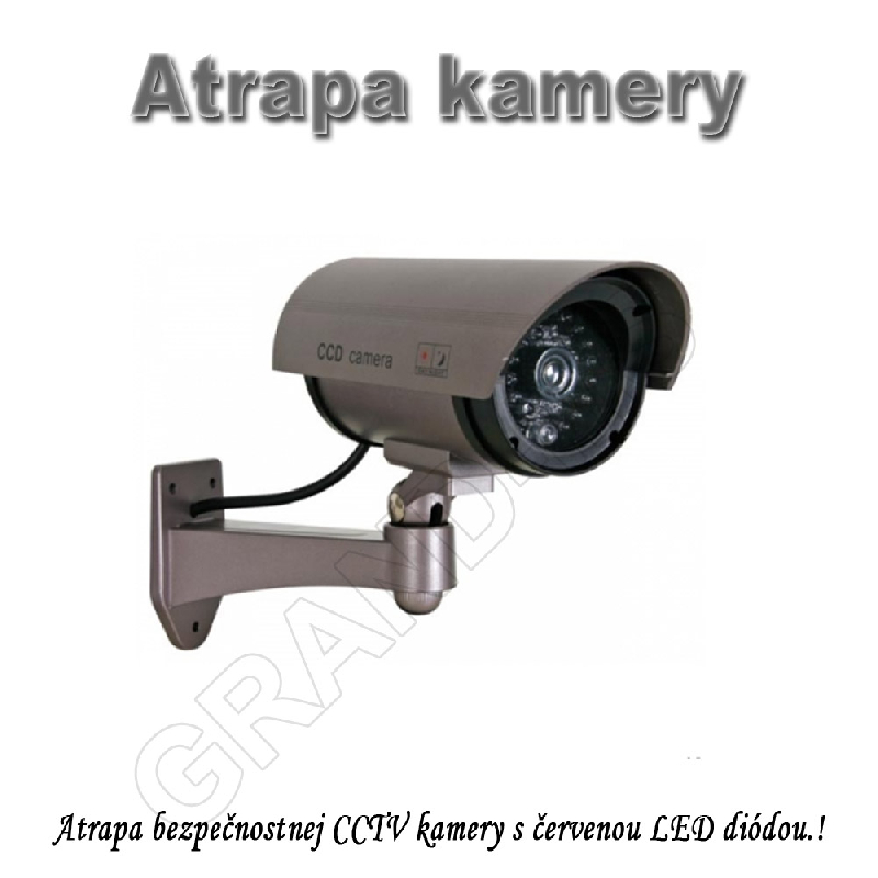 Atrapa bezpečnostnej CCTV  kamery s červenou LED diódou