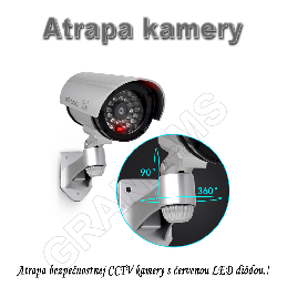 Atrapa bezpečnostnej CCTV  kamery s červenou LED diódou_product