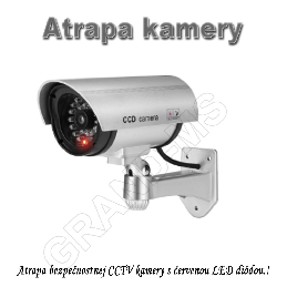 Atrapa bezpečnostnej CCTV  kamery s červenou LED diódou_product