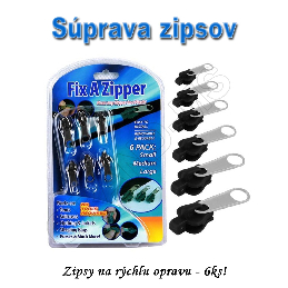 Súprava na opravu zipsov - FIXX A ZIPPER 6KS