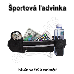 Vodeodolný športový pás či penaženka, vhodný na beh - čierny_product_product_product_product_product