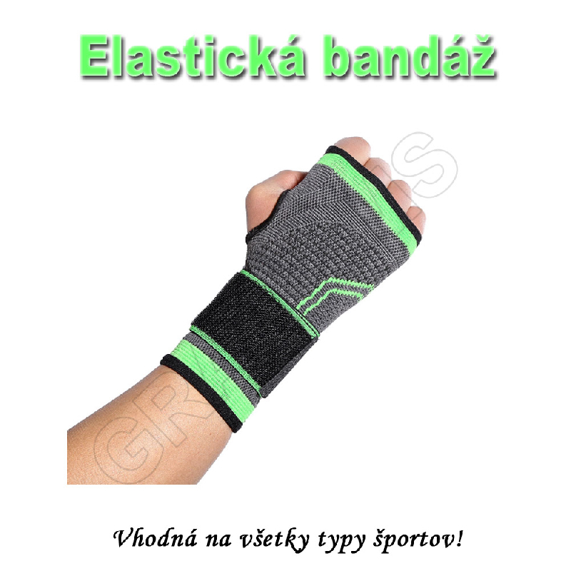 Spevňujúca elastická bandáž na zápastie pre športovcov  XL- zelená_product_product_product