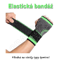 Spevňujúca elastická bandáž na zápastie pre športovcov  XL- zelená