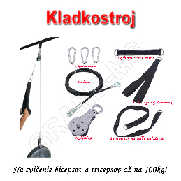 Kladkostroj - súprava na cvičenie bicepsov a tricepsov až na 100kg