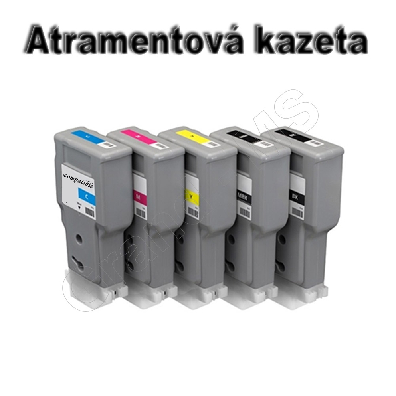 Sada atramentových renovovaných kaziet Canon PFI207 CMYK+MBK, (8788B001, 8789B001, 8790B001, 8791B001, 8792B001)