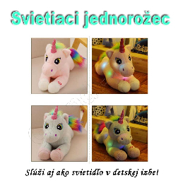 Svietiaci vankúš V TME  -  JEDNOROŽEC 50cm  ružový_product