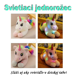 Svietiaci vankúš V TME  -  JEDNOROŽEC 50cm  ružový_product