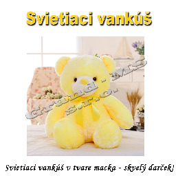 Svietiaci vankúš V TME  -  MACKO, ružový_product_product_product_product_product