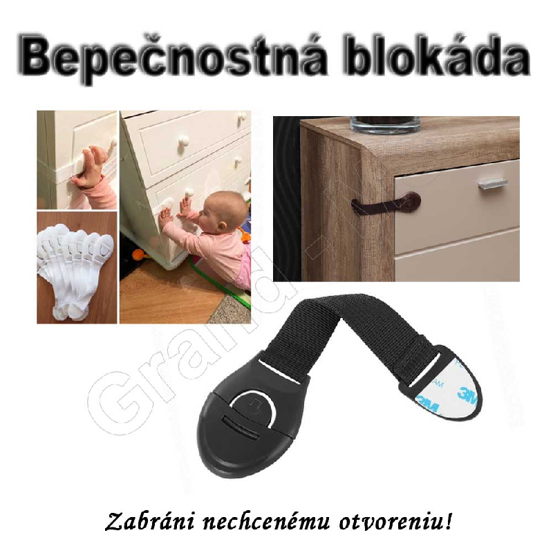 Bezpečnostná univerzálna blokáda/zámok na dvierka/šuflíky nábytku - čierna_product_product_product_product_product_product_pro