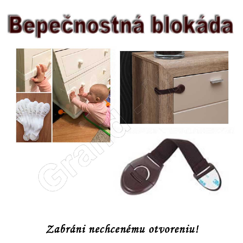 Bezpečnostná univerzálna blokáda/zámok na dvierka/šuflíky nábytku - čierna_product_product_product_product_product_product