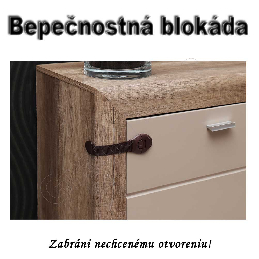 Bezpečnostná univerzálna blokáda/zámok na dvierka/šuflíky nábytku - čierna_product