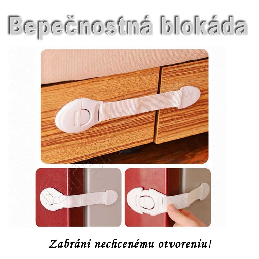 Bezpečnostná univerzálna blokáda/zámok na dvierka/šuflíky nábytku - čierna_product