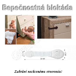 Bezpečnostná univerzálna blokáda/zámok na dvierka/šuflíky nábytku - čierna_product_product_product_product_product